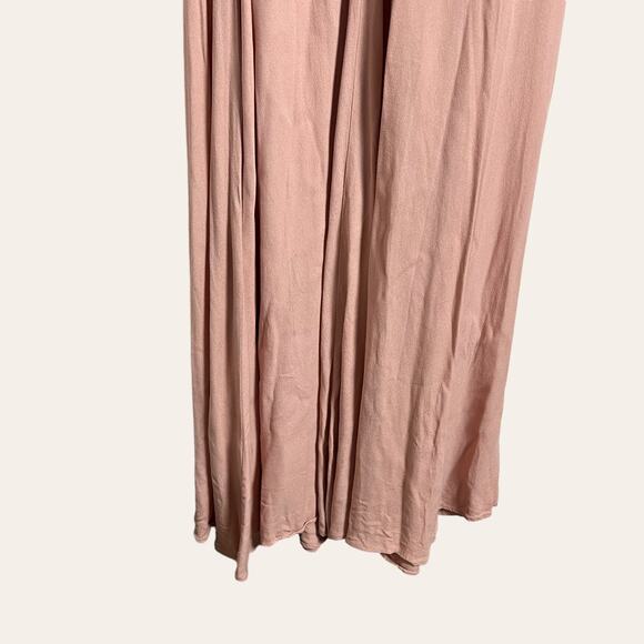 Reformation Blush Pink Verbena Ruffled Off the Shoulder Maxi Gown Dress Size 10 - Picture 12 of 12